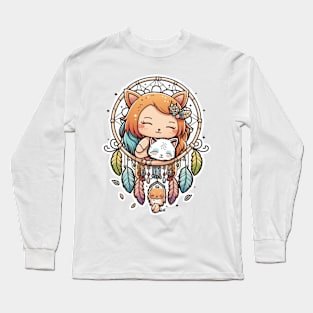 Dreaming of better days with this cute dreamcatcher vector Long Sleeve T-Shirt